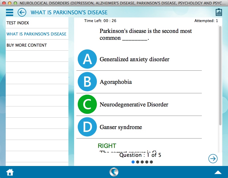 Neurological Disorders (Depression, Alzheimer's Disease, Parkinson's Disease, Psychology and Psychiatry) 1.5 : Test Window
