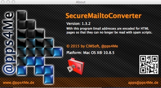 SecureMailtoConverter 1.3 : About Window