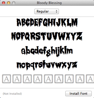 Halloween Fonts 1.0 : Installing Font