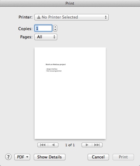 Simplenote 1.0 : Printing Note