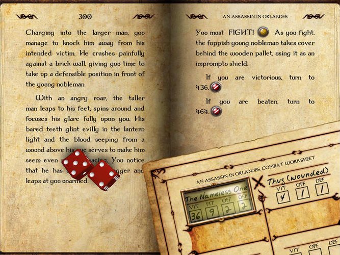 Gamebook Adventures 1: Assassin in Orlandes 1.0 : Main window