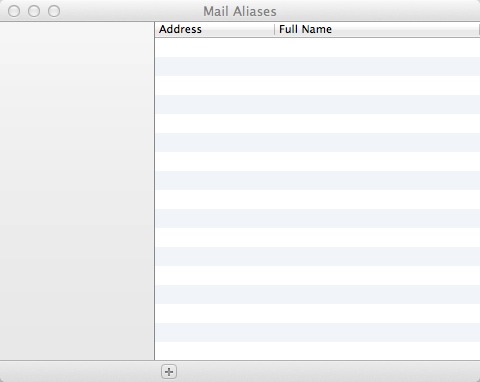 Mail Aliases 1.0 : Main Window