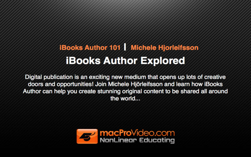 Course for iBooks Author 101 - iBooks Author Explored 1.0 : Main window