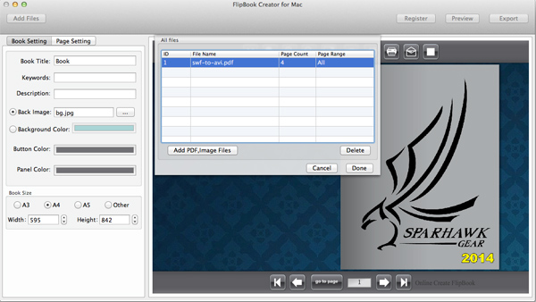 iGooSoft FlipBook Creator for Mac 1.0 : Main Window