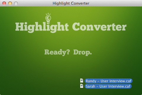 Highlight Converter 1.1 : Main Window