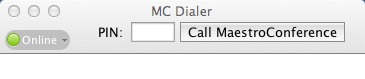 MC Dialer 1.1 : Main window