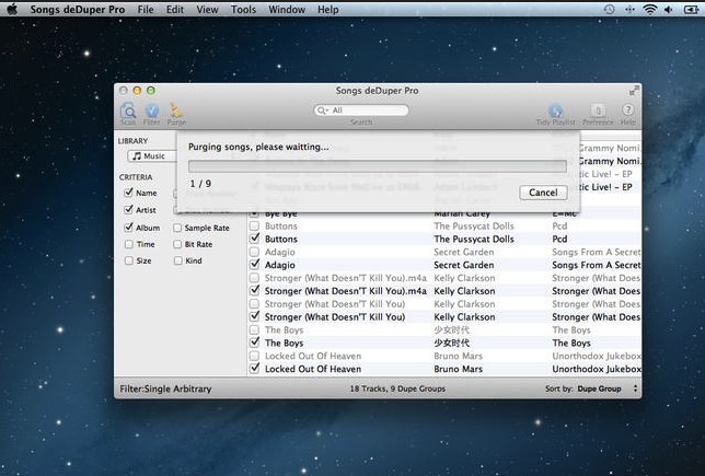 Songs deDuper Pro 1.0 : Main window