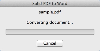 Solid PDF to Word 2.0 : Converting Files