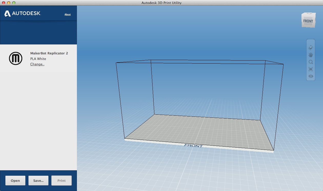 Autodesk 3D Print Utility 1.1 : Main window