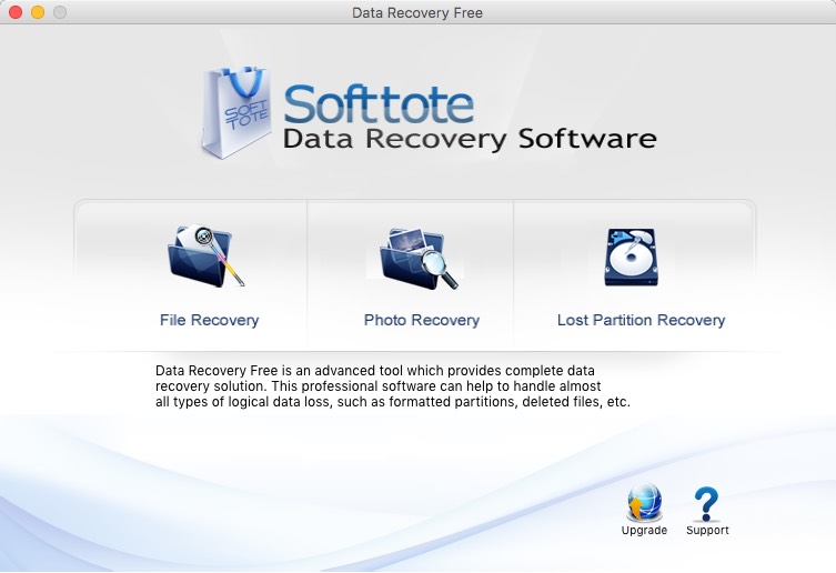 Data Recovery Free 4.2 : Main Window