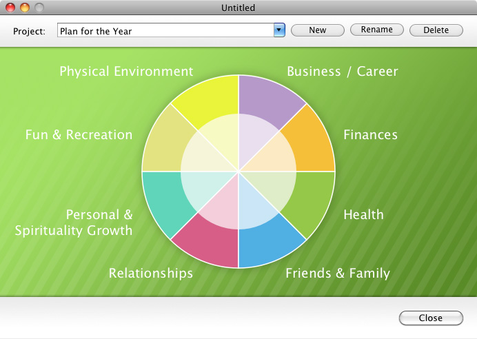 The Wheel Of Life Mac 1.6 : Main Window