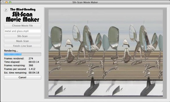 Slit-Scan Movie Maker 7.0 : Main window