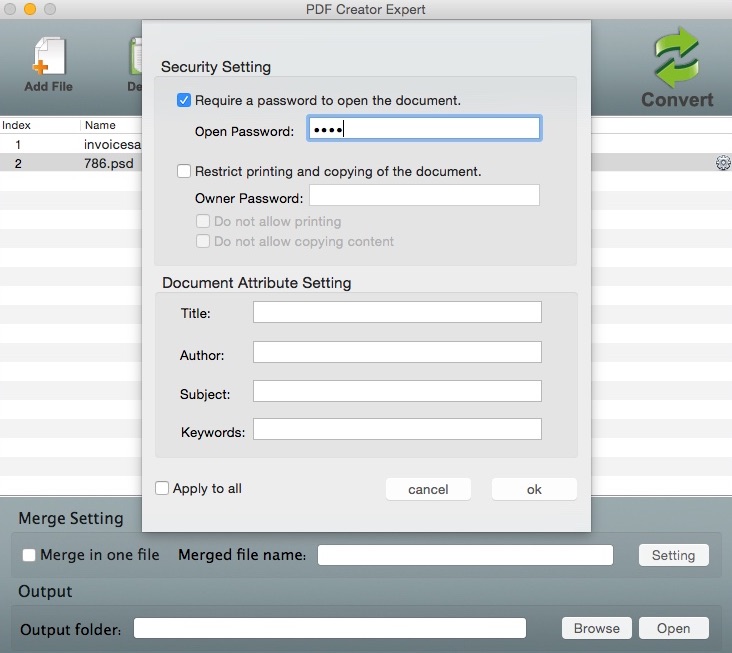 PDF Creator Expert 2.5 : Configuring Output Settings