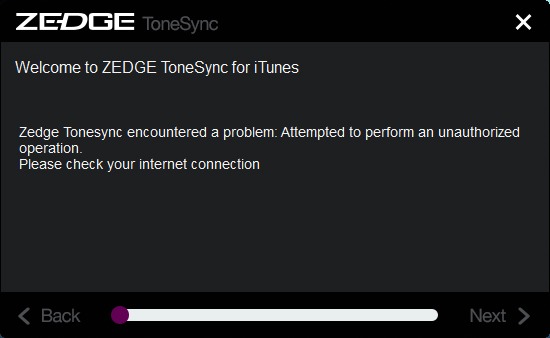 ZEDGE ToneSync 1.0 : Main window