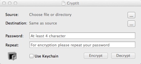 CryptIt 1.0 : Main window