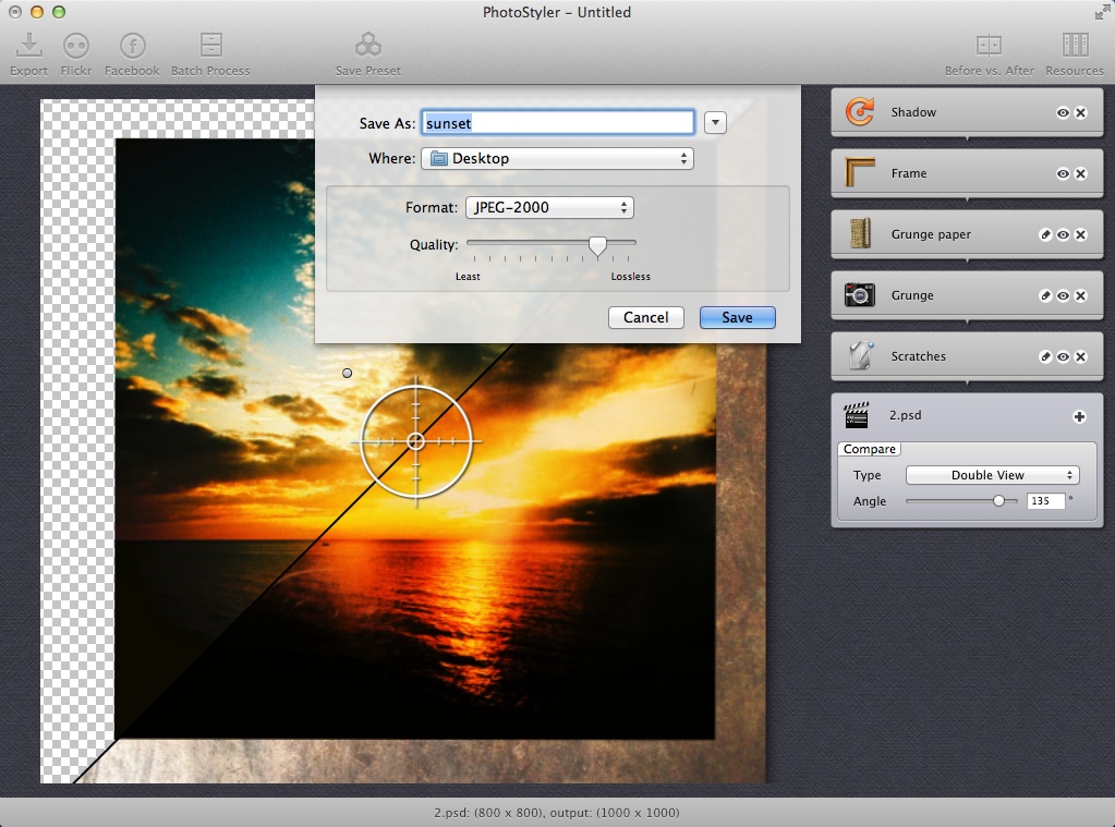 PhotoStyler 6.7 : Exporting Result