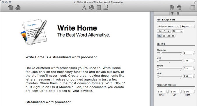Write Home 1.1 : Main Window