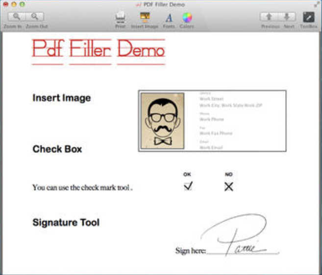 PDF Form Filler + 2.1 : Main Window