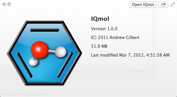 IQmol 2.3 : About Window