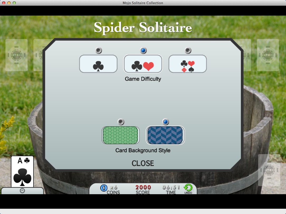 Mojo Solitaire Collection : Game Options