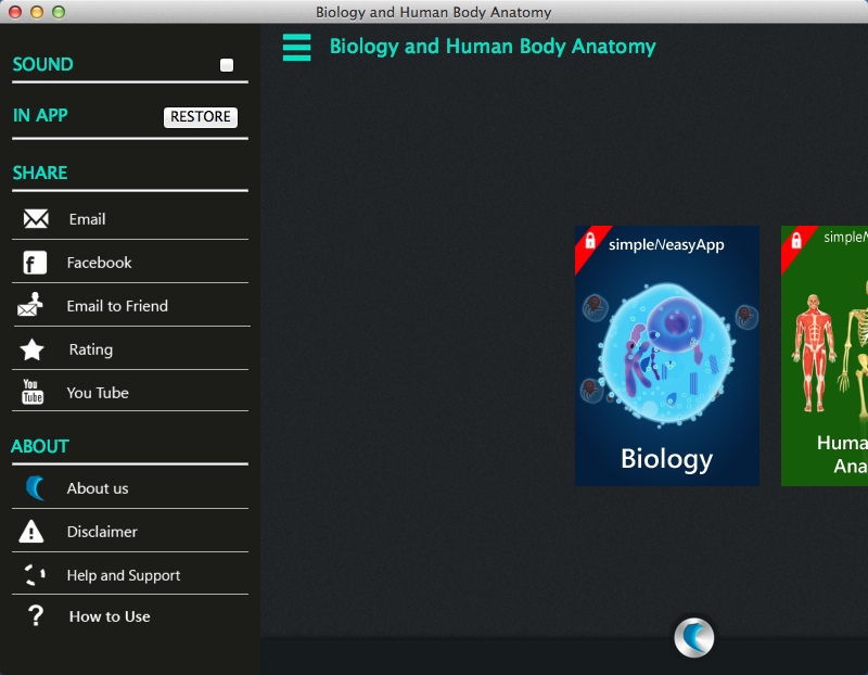 Biology and Human Body Anatomy 1.0 : Program Preferences