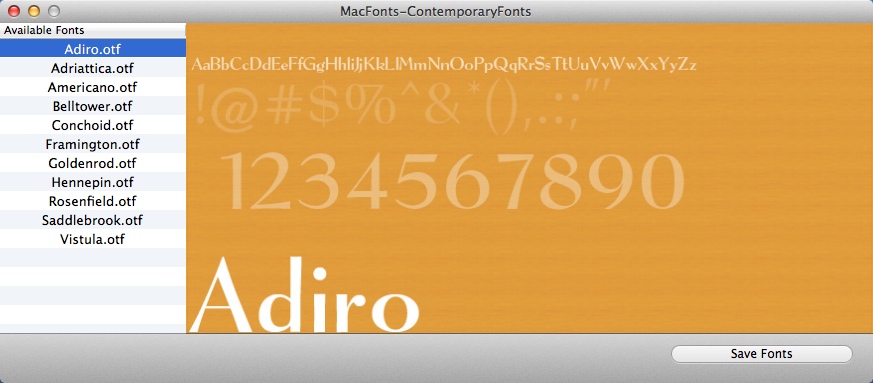MacFonts-ContemporaryFonts : Preview Font