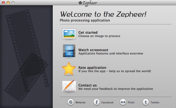 Zepheer 2.2 : Welcome Window