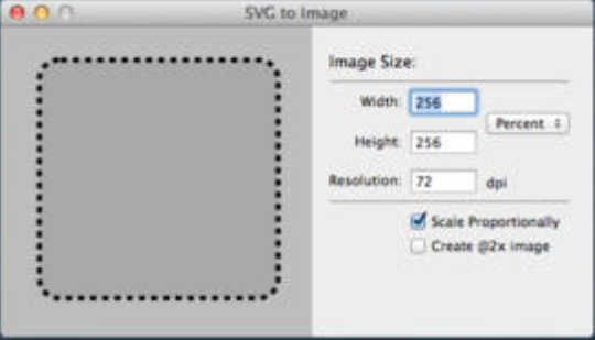 SVG to Image 1.1 : Main Window