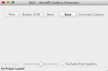 Anrieff's Gallery Generator 0.3 : Main Window