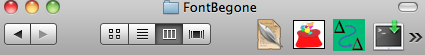 FontBegone 1.1 : Main window