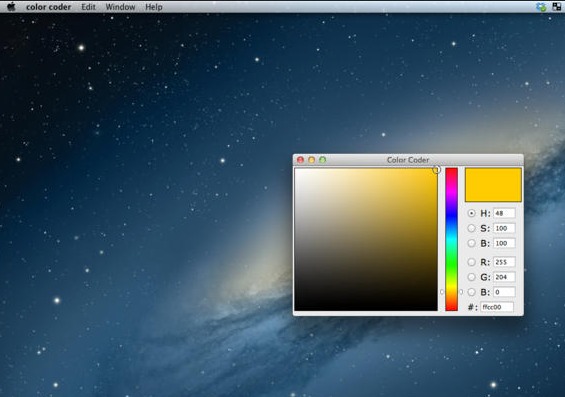 Color Coder 1.2 : Main window