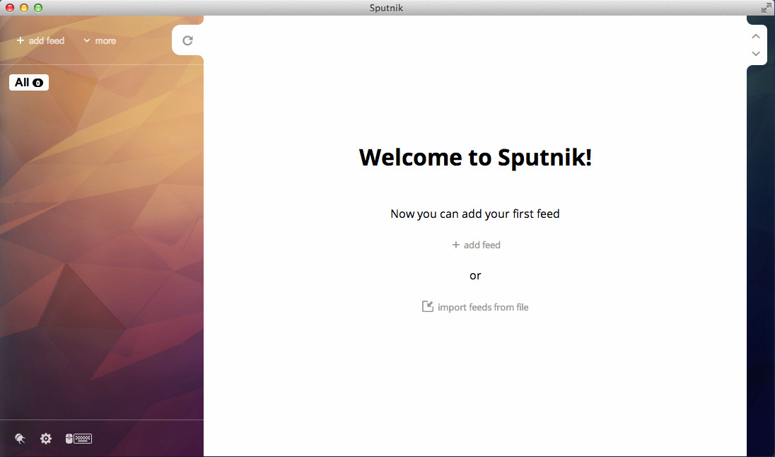 Sputnik 1.0 : Main Window