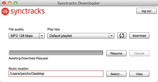 Synctracks Downloader 2.0 : Main Window