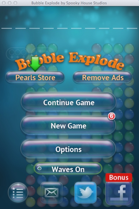 Bubble Explode 2.1 : Main Menu