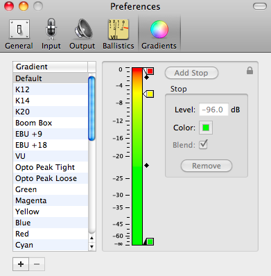 Spectre : Program Preferences