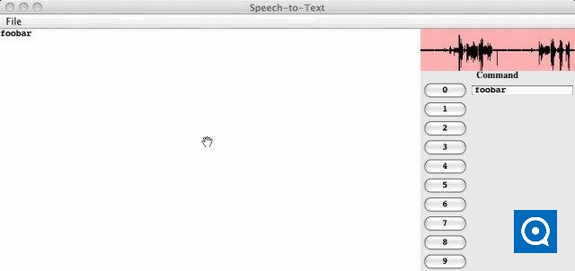 Slurred 0.6 : The main screen of the Speech-to-Text program.