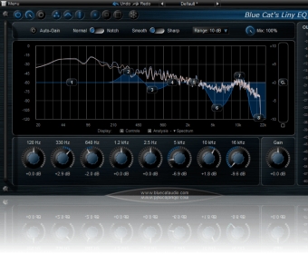 Blue Cat's Liny EQ - Single channel EQ, with spectrum display.