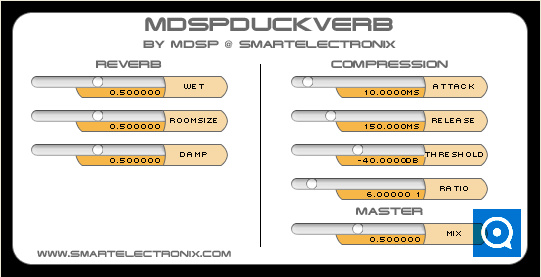 MdspDuckVerb 1.0 : Main window