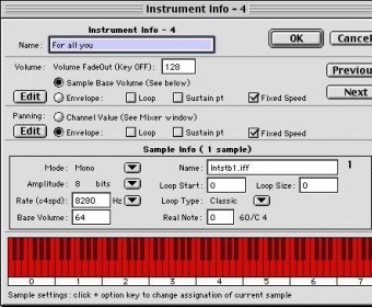 Instrument and sample info with PP 5.9.8 on Mac OS Classic