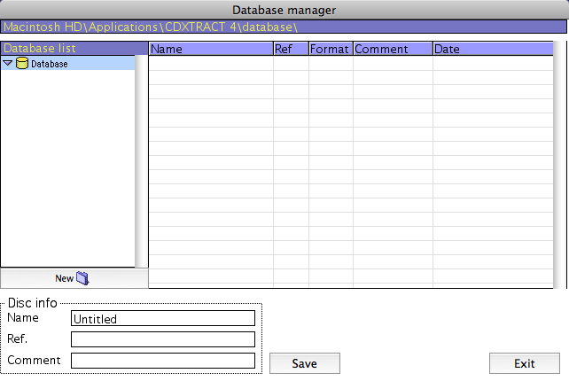 CDXtract 4.5 : Database Manager