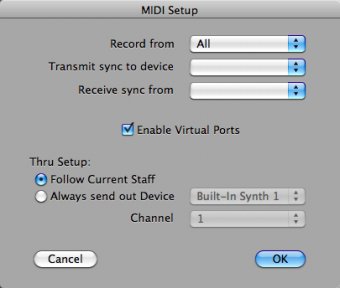 MIDI Setup