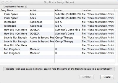 Duplicated Song Reports