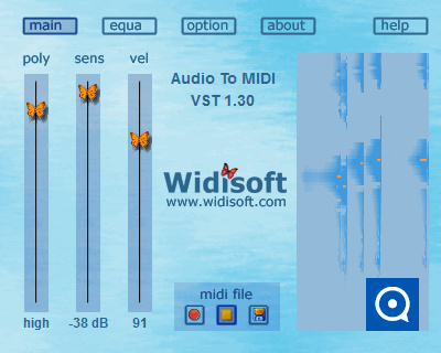 Audio To MIDI VST Plugin 1.2 : Audio To MIDI VST Big Screenshot