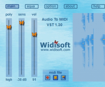 Audio To MIDI VST Big Screenshot