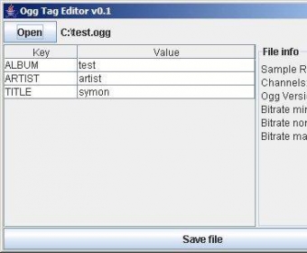 The GUI of the bundled version plugged on joggtageditor API