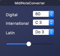 MidiNoteConverter 1.1 : Main Window