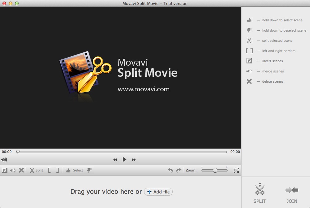 Movavi Split Movie 1.0 : Main Window