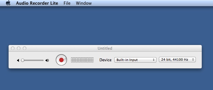 Audio Recorder Lite 1.0 : Main window