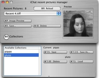 iChat pictures manager 0.4 beta : Main window