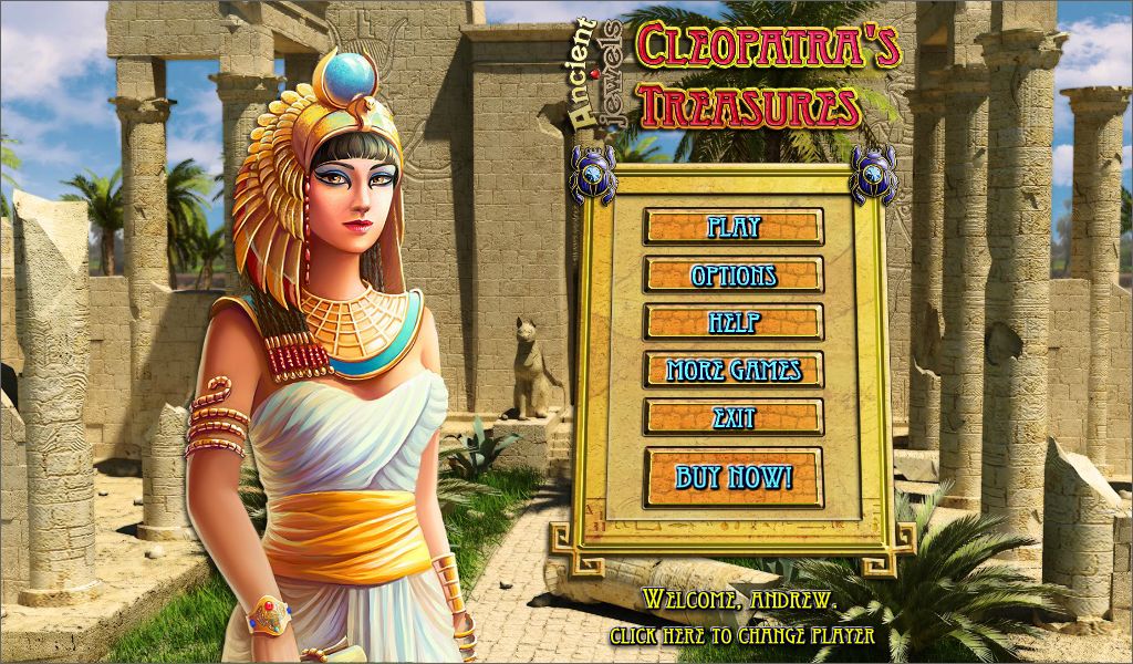 Ancient Jewels 3: Cleopatra's Treasures 1.0 : Start window